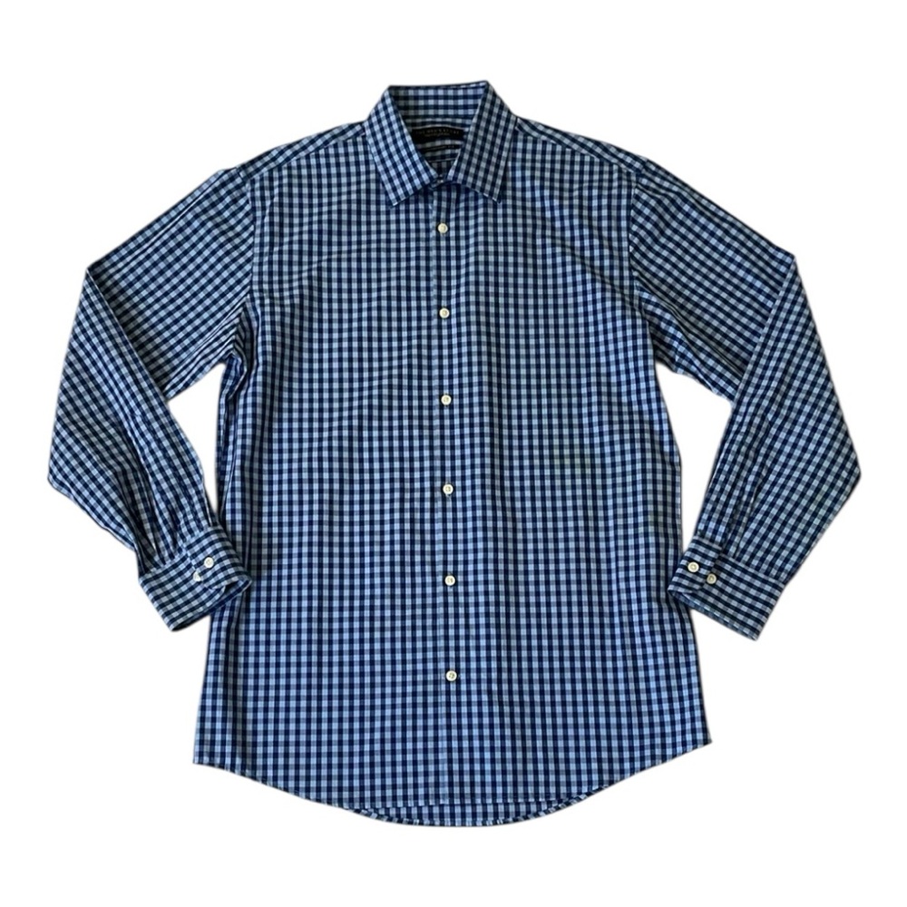 ♥️ Bloomingdale’s♥️Men’s Blue long Sleeve Dress Shirt, Size 15 1/2-32/33.